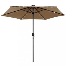 Zahradní slunečník s LED světly Ø 270 cm Dekorhome