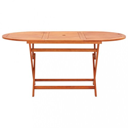 Skladací záhradný stôl 160x85 cm masívna eukalyptus Dekorhome
