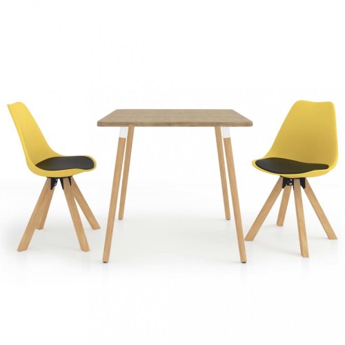 Jídelní set 2+1 buk / umělá kůže / plast Dekorhome