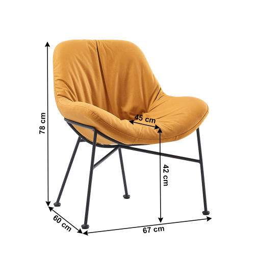 Jídelní židle KALIFA - BAREVNÁ VARIANTA: Žlutá