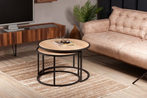 Sada odkladacích stolíkov (2 kusy) Tambur - Oak