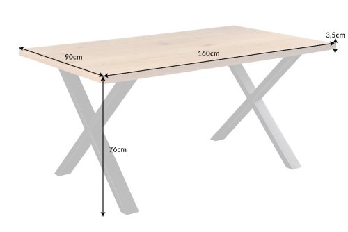 Jídelní stůl LADON X Dekorhome - ROZMĚR: 160x90x77 cm