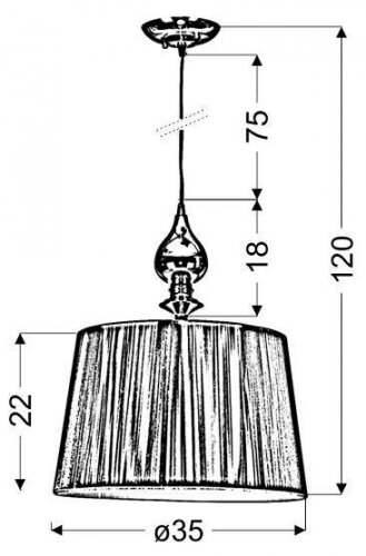 Závesná lampa PRIMA - BAREVNÁ VARIANTA: Strieborná