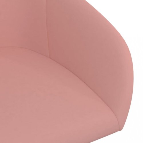Otočná jídelní židle samet / kov Dekorhome - BAREVNÁ VARIANTA: Růžová
