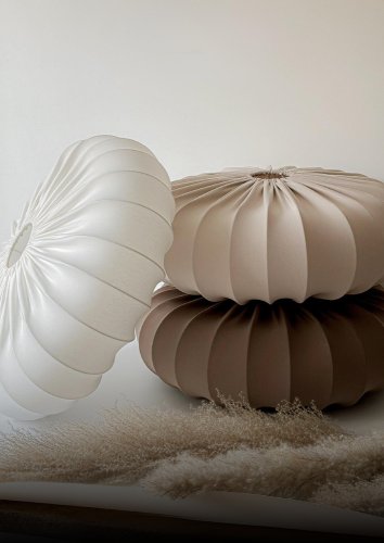 Škandinávska závesná lampa CAFEE' - s krémovým tienidlom v latte 66 cm - moderné stropné osvetlenie do obývačky a jedálne E27