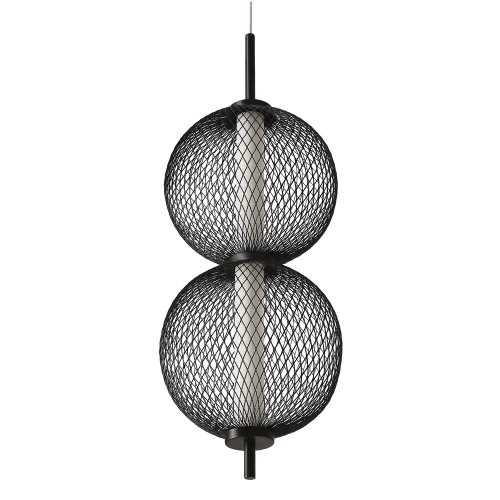 Drátěná závěsná lampa PUMA s kulovými stínidly 14 x 38 cm – designové osvětlení obývacího pokoje LED 3000K