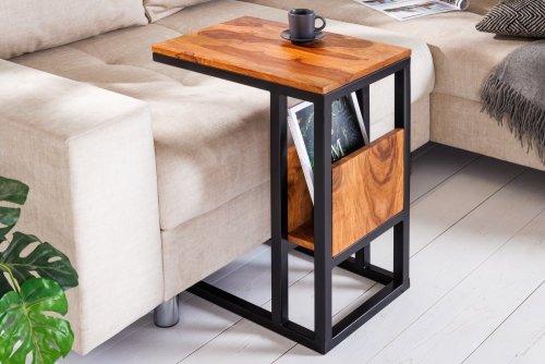 Příruční stolek KRIOS Dekorhome - DEKOR: Sheeshamové dřevo
