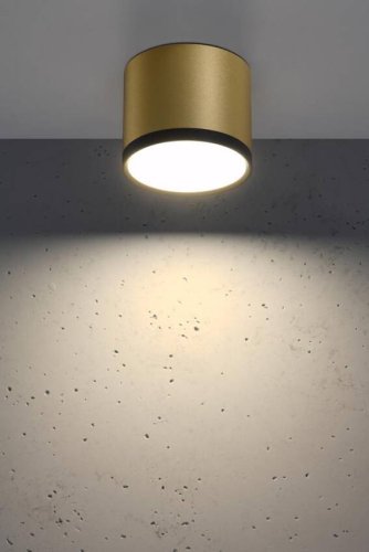 LED stropní trubicové svítidlo 9W zlaté 8,8x7,5cm