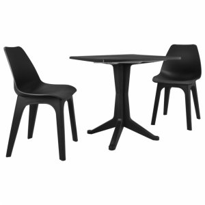 Záhradný bistro set 3 ks antracit Dekorhome