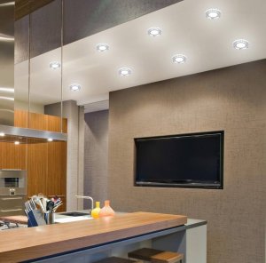 Biele sklenené stropné svietidlo LED SSP-23
