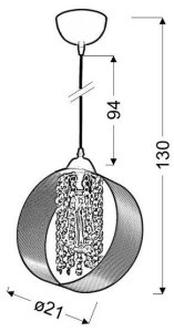 ANDARO OVERHANG 21 1X40W E27 KÁV