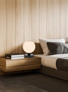 Stolová lampa Caldera čierna 1x60W E27 tienidlo biele