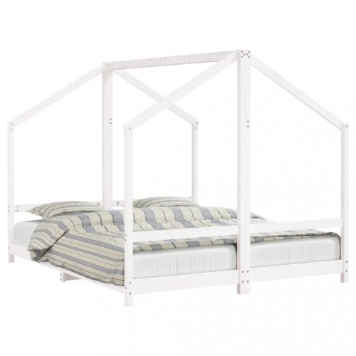 Dvojitá detská domčeková posteľ Dekorhome - ROZMER LÔŽKA: 70 x 140 cm