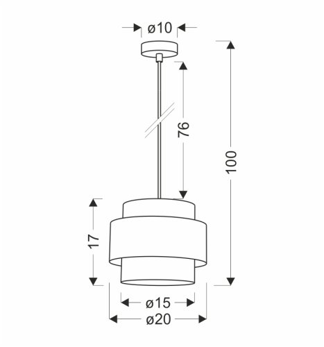 Stropní závěsná lampa Forni 1x40W E27 černé svítidlo s bílým stínidlem z ořechového dřeva, vhodná do obývacího pokoje, ložnice, jídelny, moderního a klasického stylu.