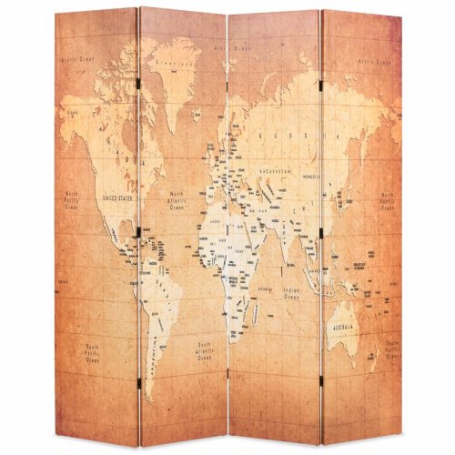 Paraván mapa světa Dekorhome - POČET DÍLŮ: 5