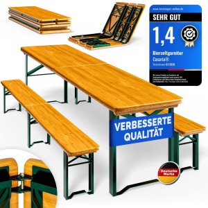 Záhradný pivný set 220 cm skladací