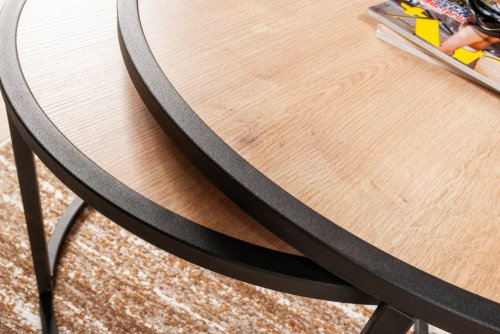 Sada odkladacích stolíkov (2 kusy) Tambur - Oak