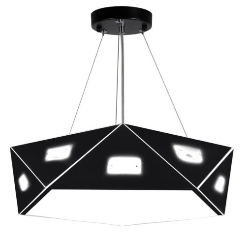 Černá pětiúhelníková závěsná lampa, nastavitelná LED 24W Nemesis