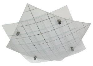 LED stropní svítidlo, studená bílá, 31 cm, sklo, Dublos
