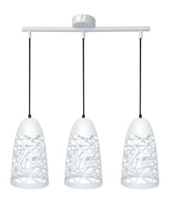 Závesná lampa biela 3xE27 59cm SABRIN