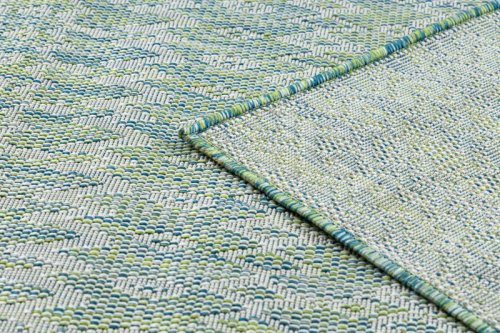 Kusový koberec Sion Sisal Aztec 22184 green/blue/ecru – na ven i na doma 80x150 cm