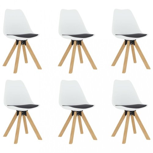 Jídelní set 6+1 buk / umělá kůže / plast Dekorhome