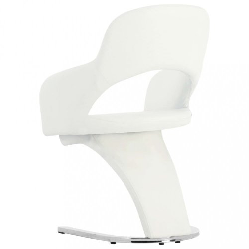 Jídelní židle 2 ks umělá kůže / chrom Dekorhome - BAREVNÁ VARIANTA: Bílá