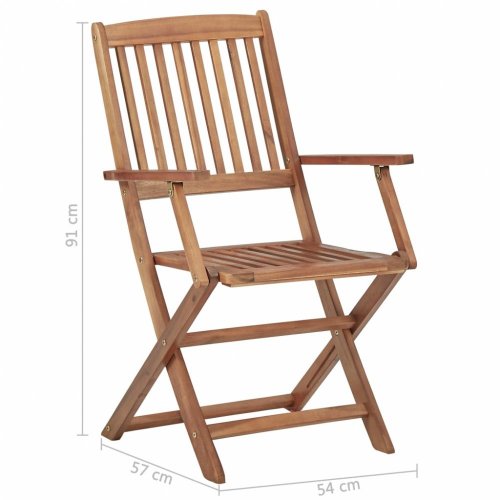 Skládací zahradní židle 4 ks akáciové dřevo Dekorhome
