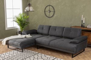 Rohová sedacia súprava / Rohová pohovka Mustang Small Left - Anthracite