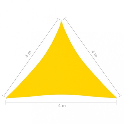 Stínící plachta trojúhelníková 4x4x4 m oxfordská látka Dekorhome - BAREVNÁ VARIANTA: Šedohnědá taupe