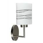 Nástenná lampa matné niklové tienidlo hnedé pruhy 60W E27 Visola