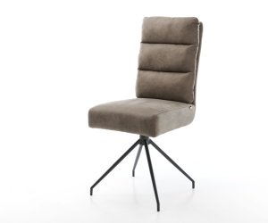 Otočná stolička Pela-Flex taupe vintage krížová základňa zúžená čierna