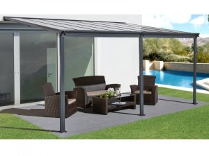 Hliníková pergola 4,35x3 m WALL 43 antracit