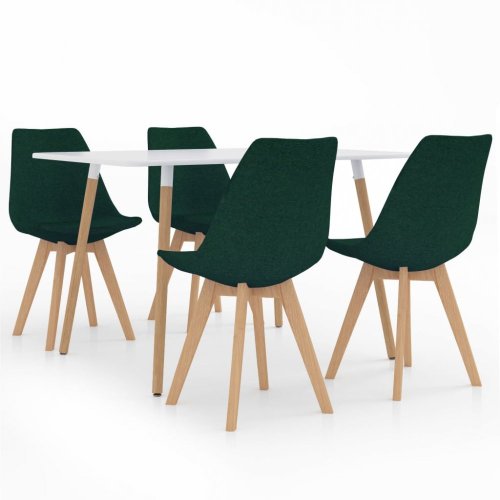 Jídelní set 4+1 buk / látka / plast Dekorhome