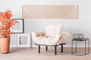 Kreslo ušiak Nitta Single - Cream