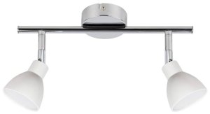 LED nástěnná lampa 2x5W COB ROY STRIP BÍLÁ