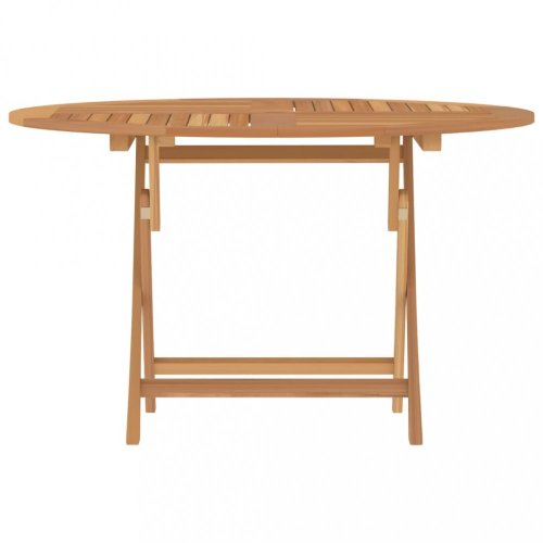 Skládací zahradní stůl Ø 110 x 75 cm masivní teakové dřevo