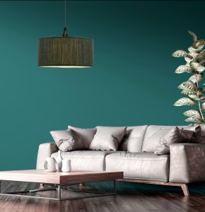 Závesná lampa Patti čierna 1x60 e27 valcové tienidlo 30x15 zelený vrkoč