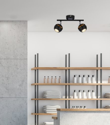 LED pásek Boni 2x3W GU10 černý - POSLEDNÍ KUS