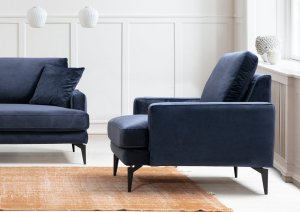 Kreslo ušiak Papira Armchair - Navy Blue