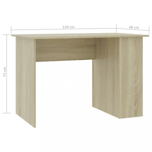 Písací stôl s policami 110x60 cm Dekorhome - BAREVNÁ VARIANTA: Dub sonoma / biela