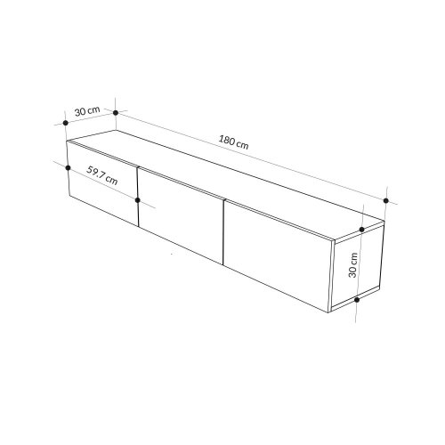 TV stolek Francy 180 - Sapphire Oak, Anthracite