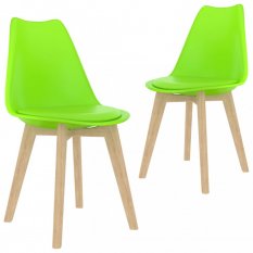 Jídelní židle 2 ks plast / umělá kůže / buk Dekorhome