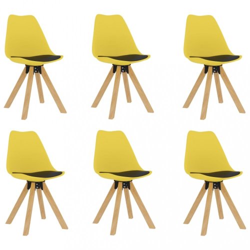 Jídelní set 6+1 buk / umělá kůže / plast Dekorhome
