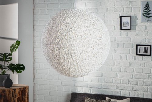 Závěsná lampa FUNAFUTI 45 cm Dekorhome - BAREVNÁ VARIANTA: Bílá