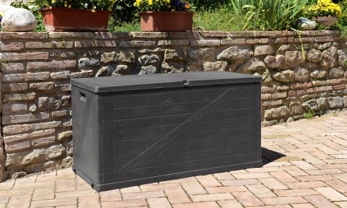 Zahradní úložný box WOOD 420 l