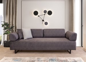 Trojmiestna rozkladacia pohovka Infinity with Side Table - Anthracite
