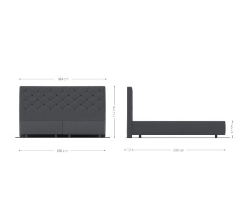 Boxspring postel Dream-Great 180x200 cm mikrovlákno hnědá