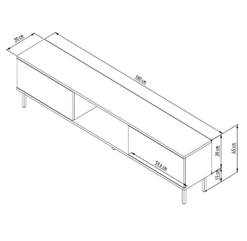 TV stolek Paye - Walnut