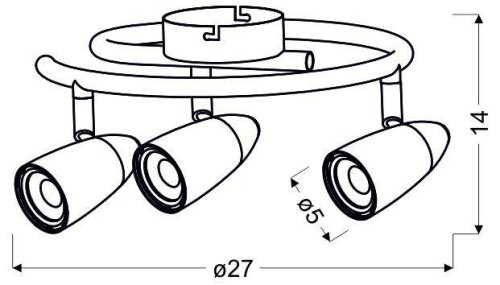 3x4W LED svietidlo Liberty Spiral Chrome